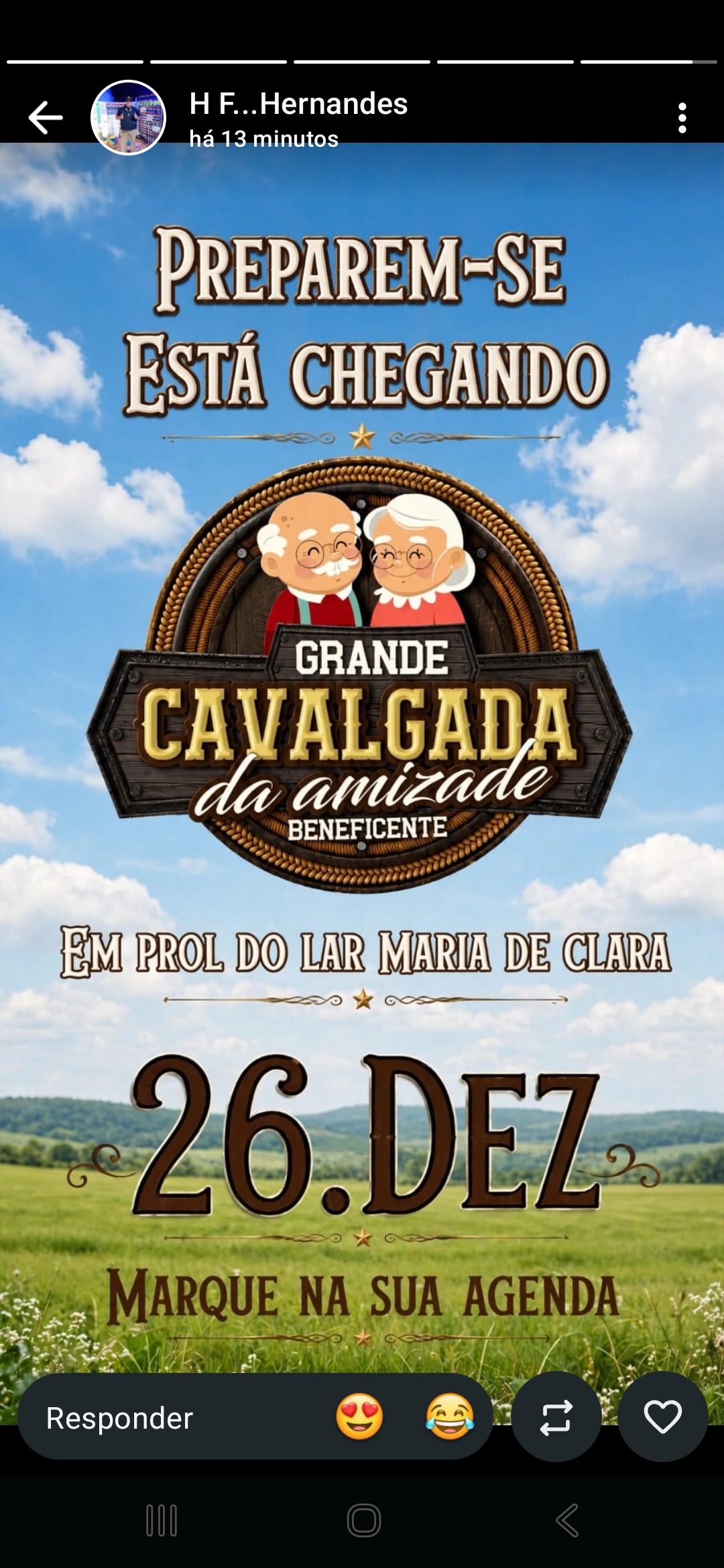 Cavalgada da amizade 2026